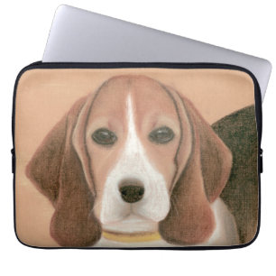 Niedlicher kluger Hund. Pastel Laptopschutzhülle