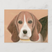 Niedlicher kluger Hund. Pastel Postkarte (Vorderseite)
