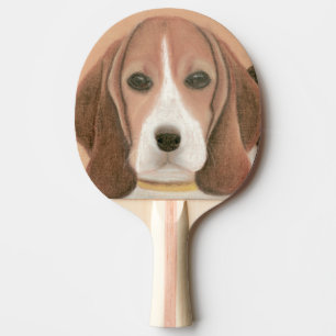 Niedlicher kluger Hund. Pastel Tischtennis Schläger