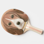 Niedlicher kluger Hund. Pastel Tischtennis Schläger (Seitenansicht)