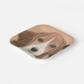 Niedlicher kluger Hund. Teller aus Pastell (Gewinkelt)