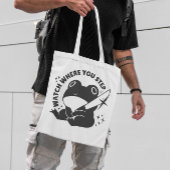 Niedlicher Knife Frosch Tragetasche