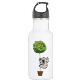 Niedlicher Koala auf dem Baum Edelstahlflasche (Vorderseite)