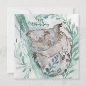 Niedlicher Koala Baby Hug Wasserfarbe Tiermütter T (Vorderseite)