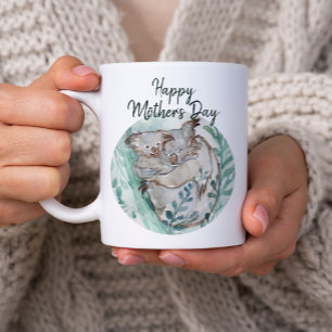 Niedlicher Koala Baby Hug Wasserfarbe Tiermütter T Kaffeetasse