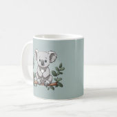 Niedlicher Koala-Bär auf aquamarin Kaffeetasse (Vorderseite Links)