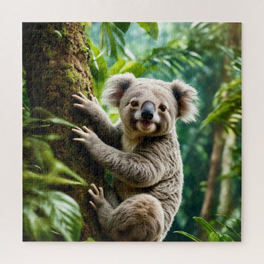 Niedlicher Koala-Bär auf einem Baum Puzzle (Vertikal)