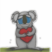 Niedlicher Koala-Bär Aufkleber (Vorderseite)