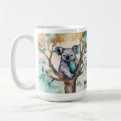 Niedlicher Koala-Bär-Becher im Baum – Personalisie Kaffeetasse (Links)