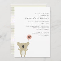 Niedlicher Koala Bär Einfach 1. Geburtstag