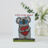 Niedlicher Koala-Bär Feiertagspostkarte (Stehend Vorderseite)