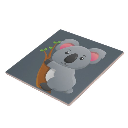 Niedlicher Koala-Bär Fliese (Seite)