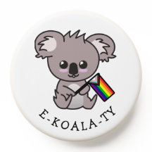 Niedlicher Koala-Bär für Gleichheit w Rainbow Fla