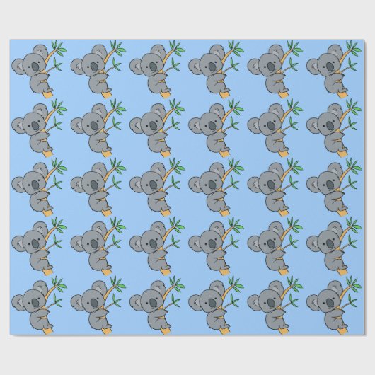 Niedlicher Koala-Bär Geschenkpapier (Flach)