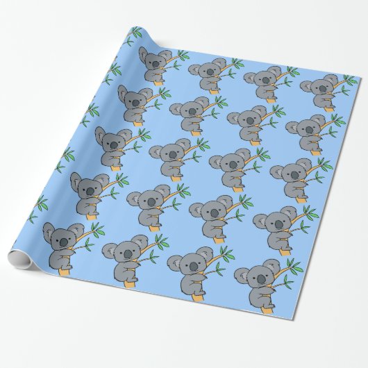 Niedlicher Koala-Bär Geschenkpapier (Ungerollt)