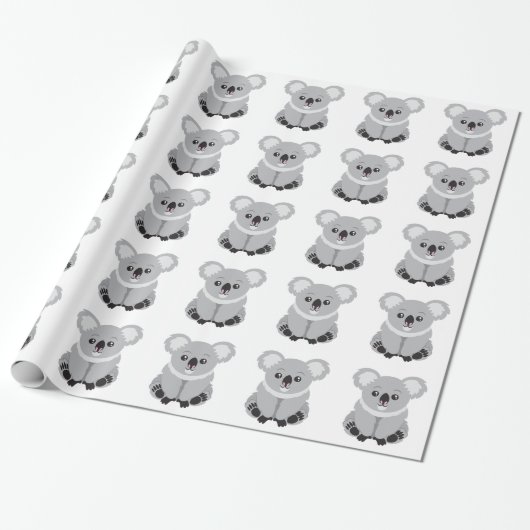 Niedlicher Koala-Bär Geschenkpapier (Ungerollt)