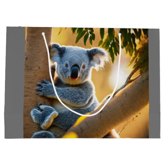 Niedlicher Koala-Bär Große Geschenktüte (Rückseite)
