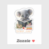Niedlicher Koala Bär Großer Job Lehrer Custom Cut  Aufkleber (Blatt)