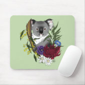 Niedlicher Koala-Bär Grüne Australische Tierwelt F Mousepad (Mit Mouse)
