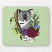 Niedlicher Koala-Bär Grüne Australische Tierwelt F Mousepad (Vorne)