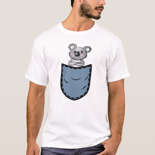 Niedlicher Koala-Bär in der Tasche Männer T - Shir T-Shirt (Vorderseite)