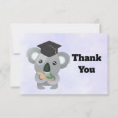 Niedlicher Koala-Bär in Graduiertenkap Danke (Vorderseite)