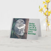 NIEDLICHER KOALA-BÄR IN TREE/HUMOR/FRIENDSHIP KARTE (Gelbe Blume)