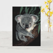 Niedlicher Koala-Bär Karte (Gelbe Blume)