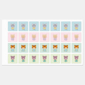 Niedlicher Koala-Bär, Katze, Bär, Tiger Etiketten (Blatt)