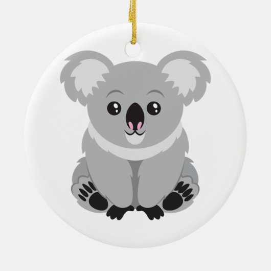 Niedlicher Koala-Bär Keramikornament (Hinten)