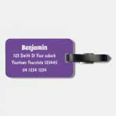 Niedlicher Koala-Bär mit Blätter Cartoon-Abbildung Gepäckanhänger (Rückseite horizontal)