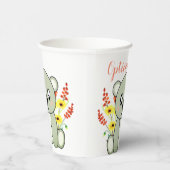 Niedlicher Koala-Bär mit Blume Pappbecher (Rechts)