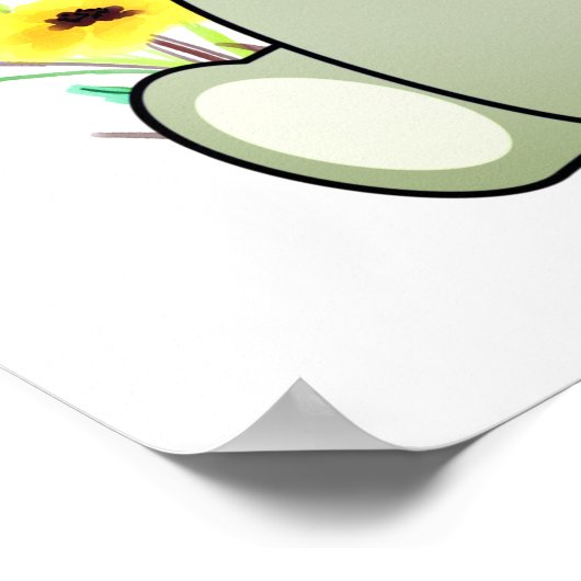 Niedlicher Koala-Bär mit Blume Poster (Ecke)