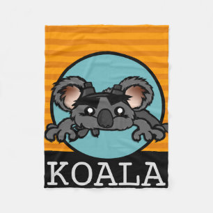 NIEDLICHER KOALA-BAR MIT STREIFEN FLEECKEN BLANKET FLEECEDECKE