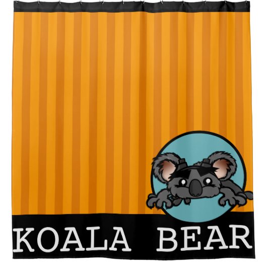 NIEDLICHER KOALA-BAR MIT STRIPE-DUSCHE DUSCHVORHANG (Vorderseite)