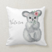 Niedlicher Koala-Bär Name Floral Modern Einfach
