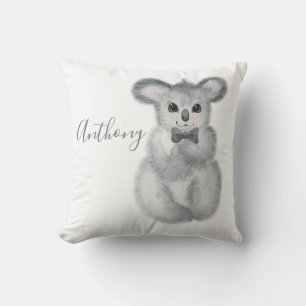 Niedlicher Koala-Bär Name Floral Modern Simple Thr Kissen