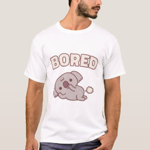 Niedlicher Koala Bär Picken Nase gelangweilt Funny T-Shirt
