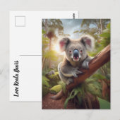 Niedlicher Koala-Bär Postkarte (Vorne/Hinten)