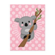 Niedlicher Koala Bär - Rosa Graue Girl