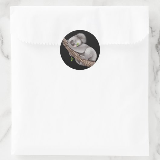Niedlicher Koala-Bär Runder Aufkleber (Tasche)