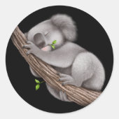 Niedlicher Koala-Bär Runder Aufkleber (Vorderseite)