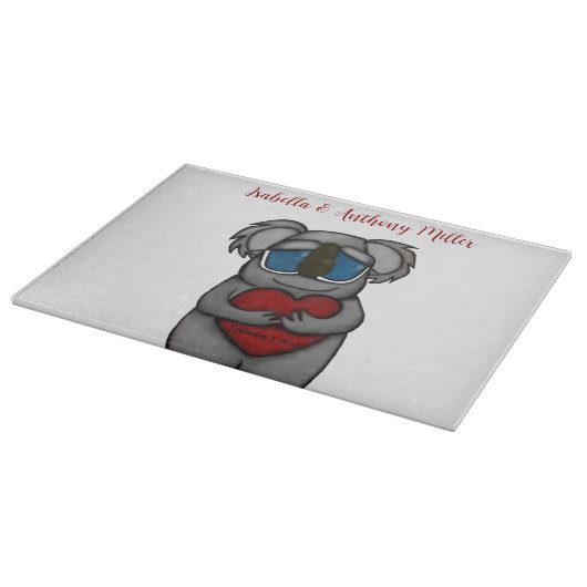 Niedlicher Koala-Bär Schneidebrett (Ecke)