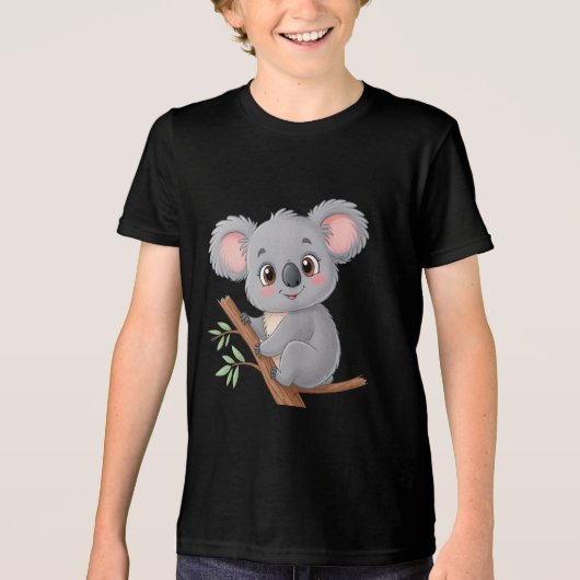 Niedlicher Koala-Bär Tri-Blend Shirt (Vorderseite)