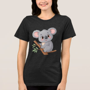 Niedlicher Koala-Bär Tri-Blend Shirt