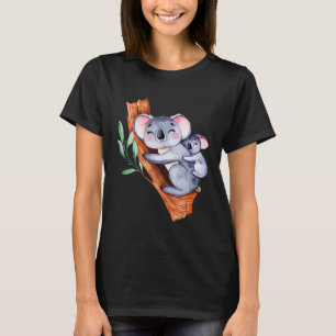 Niedlicher Koala Bär und Baby Australische Tierlie T-Shirt