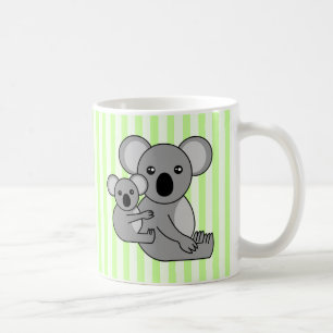 Niedlicher Koala-Bär und Baby Kaffeetasse