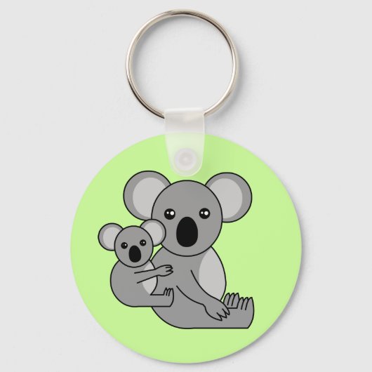 Niedlicher Koala-Bär und Baby Schlüsselanhänger (Vorderseite)