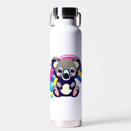 Niedlicher Koala-Bär und Regenbogen-Personalisiert Trinkflasche