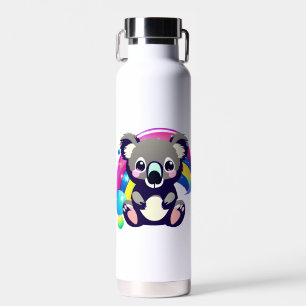 Niedlicher Koala-Bär und Regenbogen-Personalisiert Trinkflasche